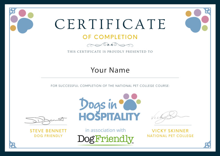 Dogs In Hospitality Certification